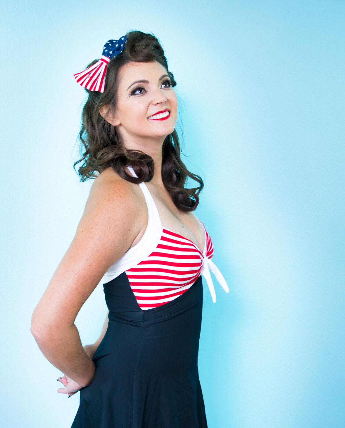 pinup in USA swimsuit