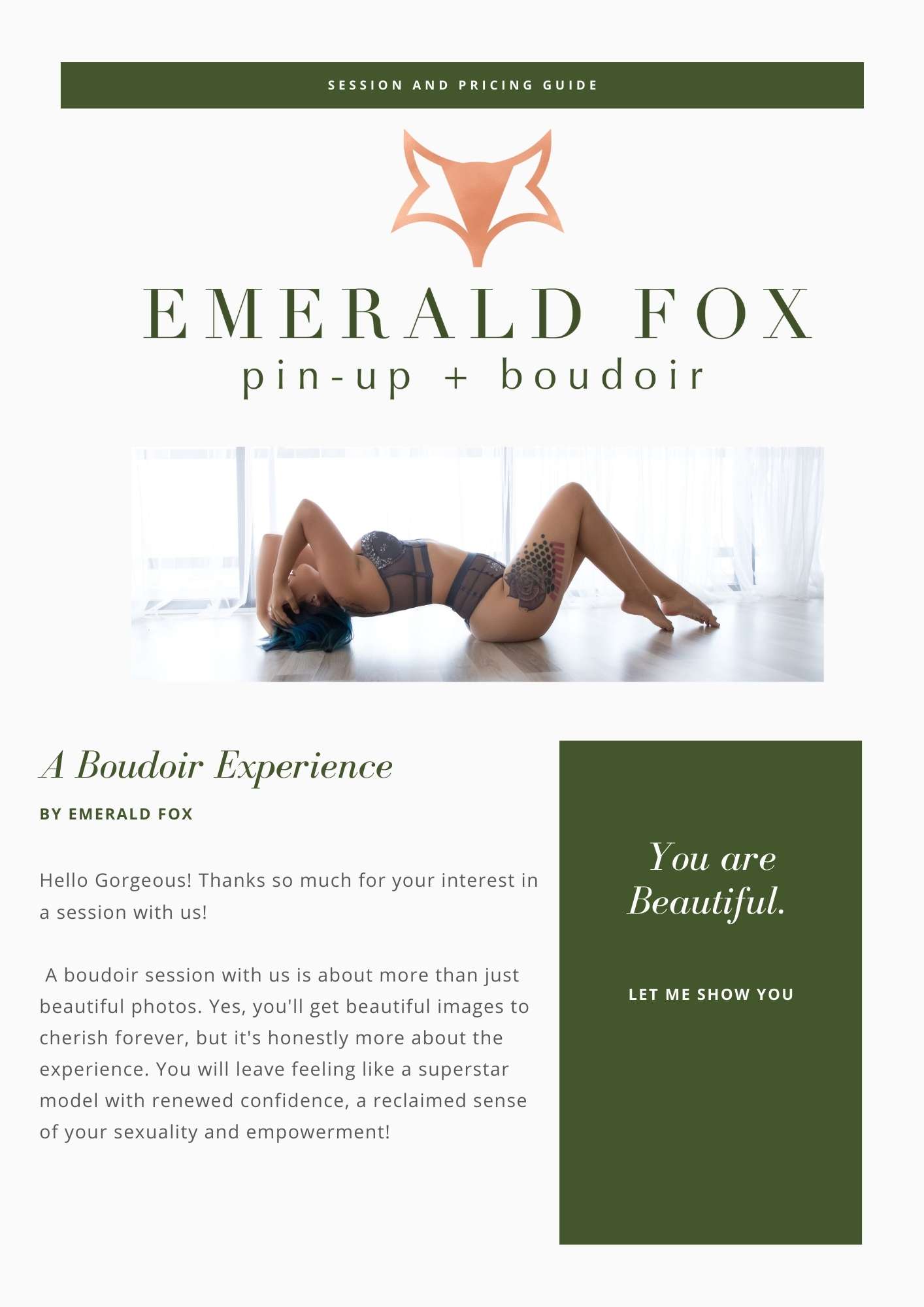 Emerald Fox Boudoir Session Guide